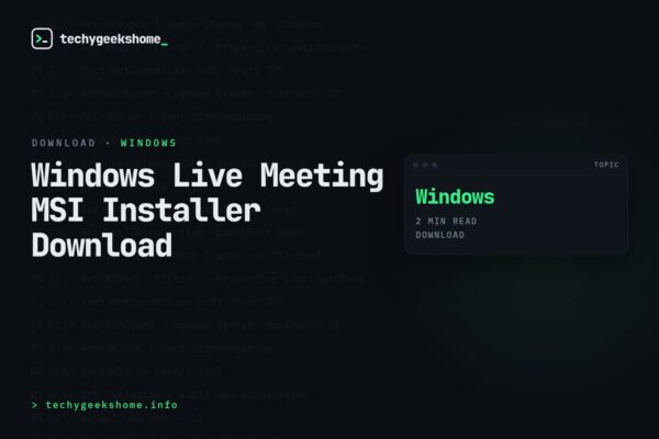 Windows Live Meeting MSI Installer Download