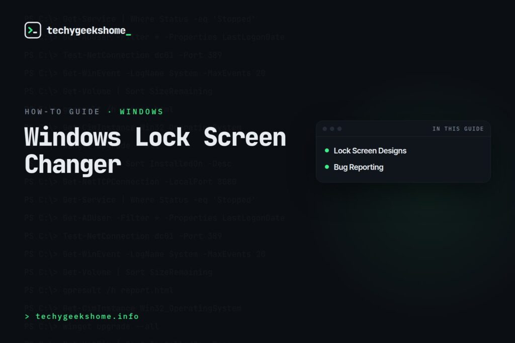 Windows Lock Screen Changer