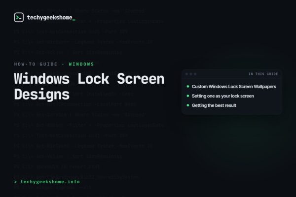 Windows Lock Screen Designs