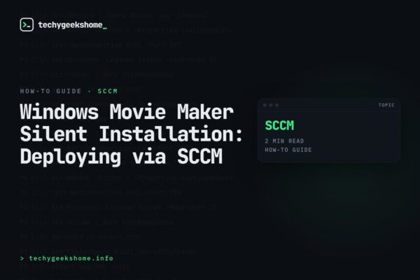 Windows Movie Maker Silent Installation: Deploying via SCCM