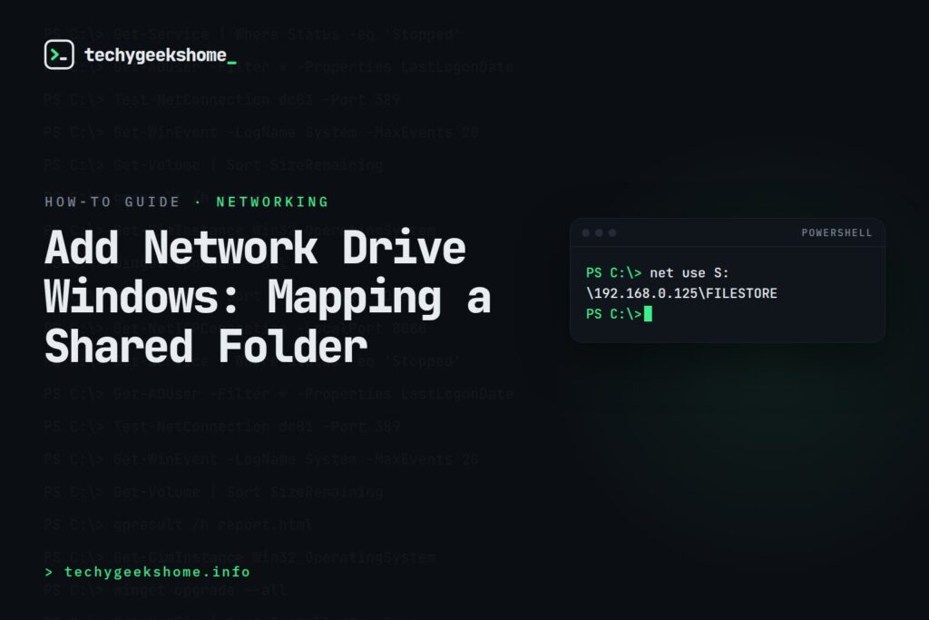 Add Network Drive Windows: Mapping a Shared Folder