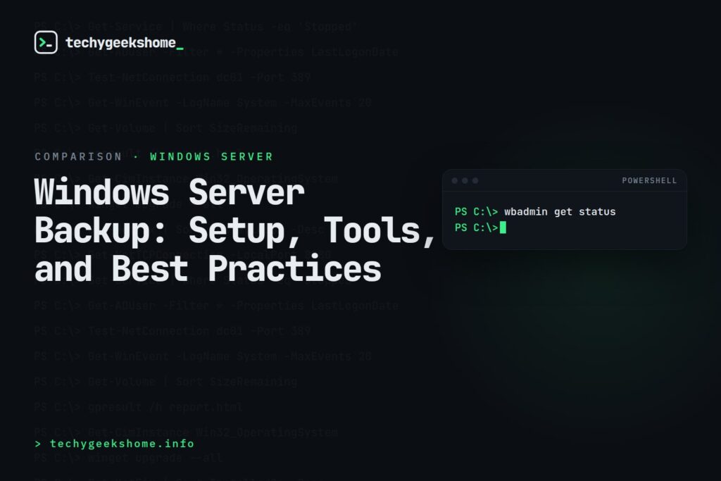 Windows Server Backup in 2025: Setup, Tools, and Best Practices