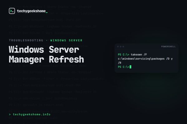 Windows Server Manager Refresh: Fixing Roles That Won't Update