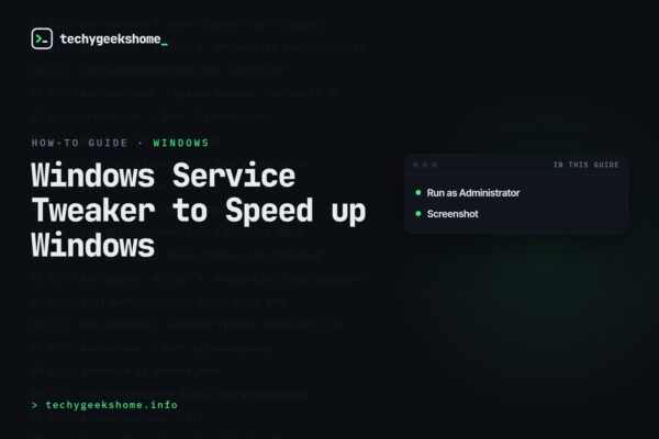 Windows Service Tweaker to Speed up Windows