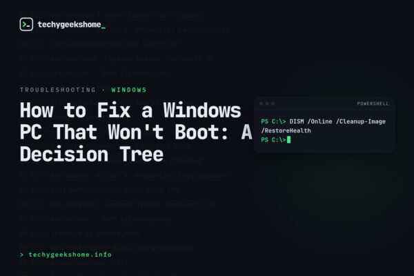 How to Fix a Windows PC That Won't Boot: A Decision Tree