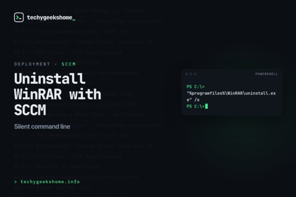 WinRAR Uninstall using SCCM or silent command line