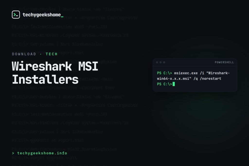Wireshark MSI Installers