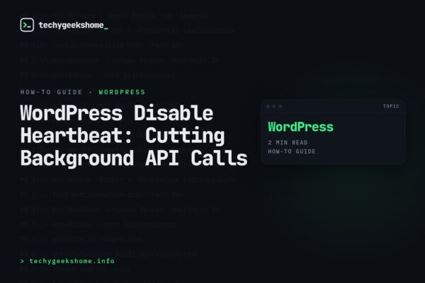WordPress Disable Heartbeat: Cutting Background API Calls