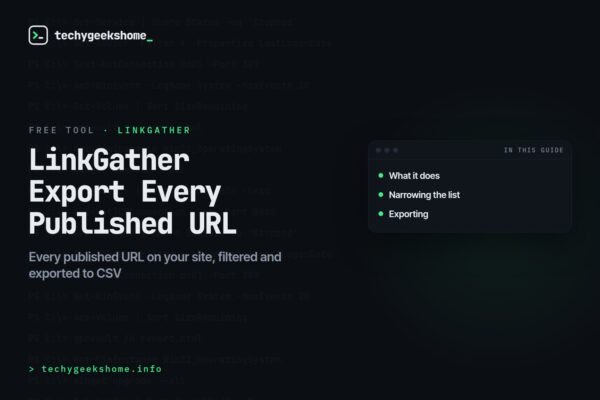 WordPress Plugin LinkGather: Export Every Published URL