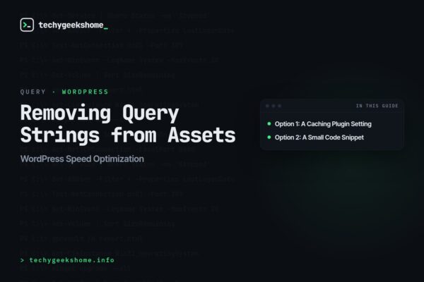 WordPress Speed Optimization: Removing Query Strings from Assets