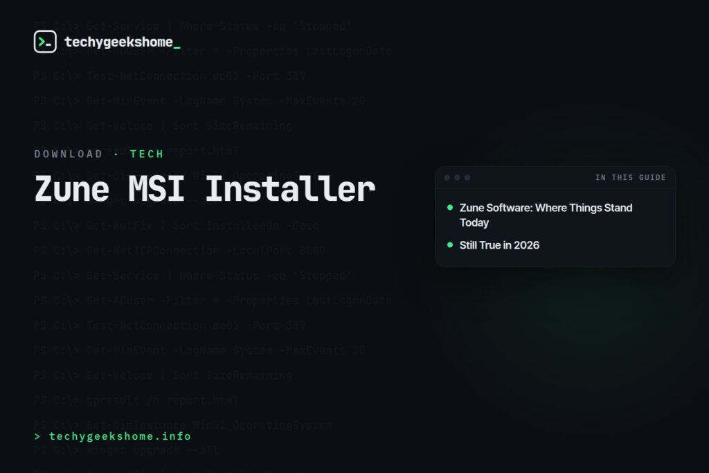 Zune MSI Installer: How to Get the Standalone MSI Package