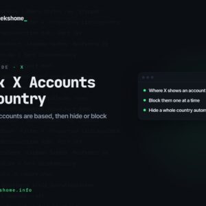 How to block X accounts by country