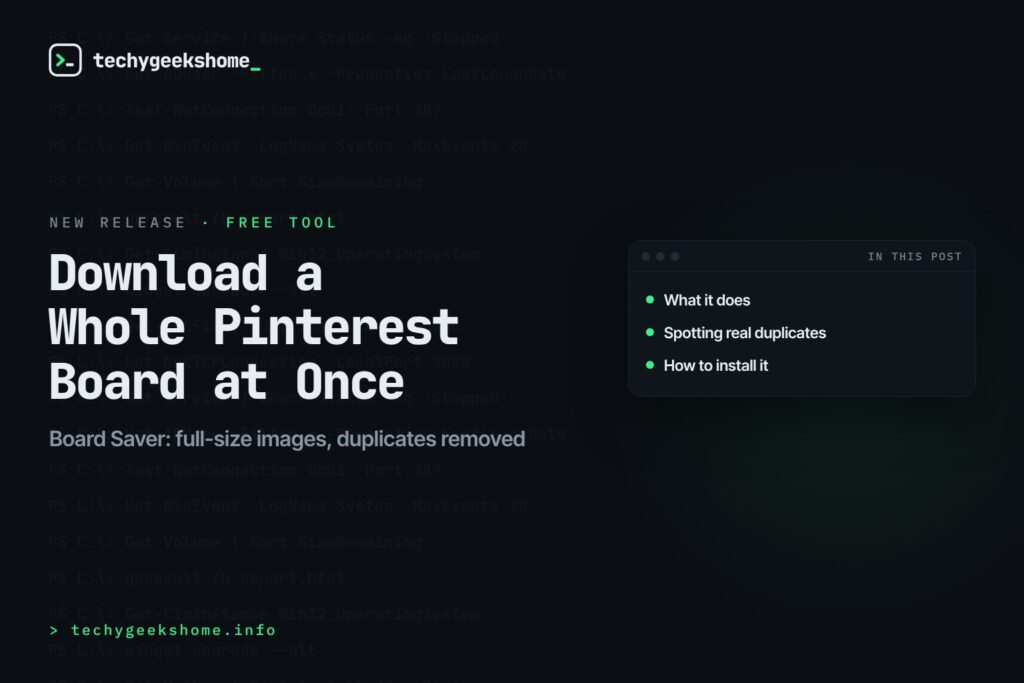 Board Saver: download a whole Pinterest board