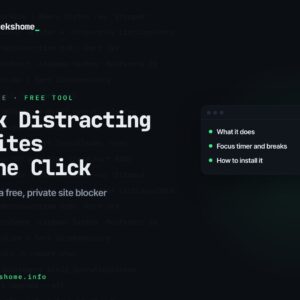 FocusGeek: block distracting websites in one click