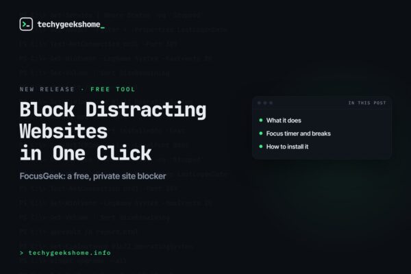 FocusGeek: block distracting websites in one click