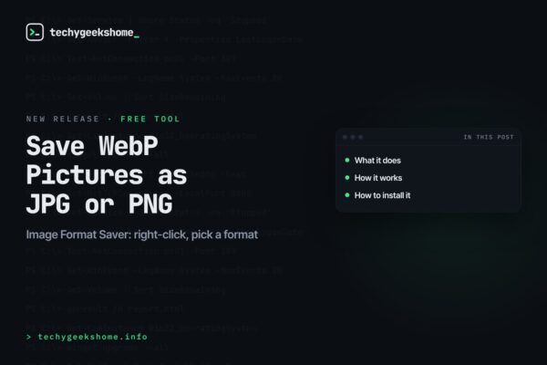 Save WebP pictures as JPG or PNG with Image Format Saver