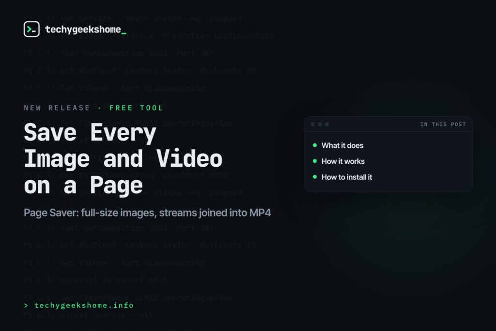 Save every image and video on a page with Page Saver
