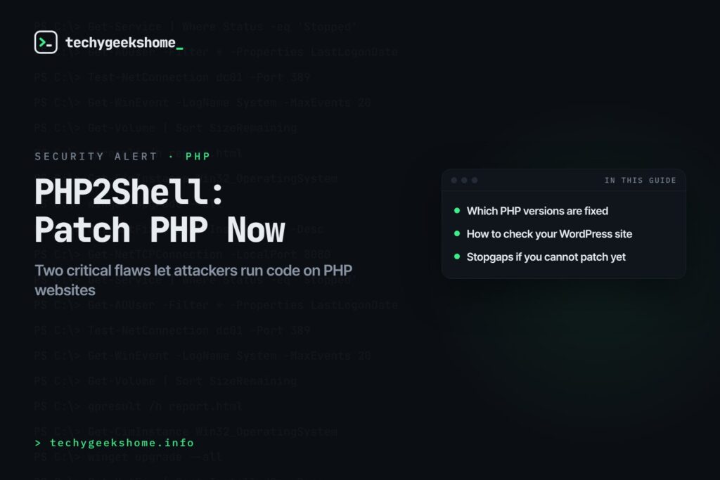PHP2Shell: Critical PHP Flaws Explained and How to Patch Now