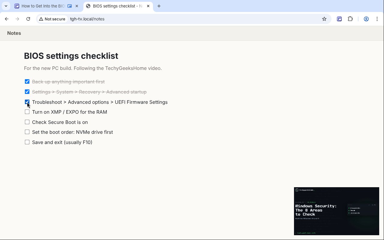 It stays on top while you work in another tab