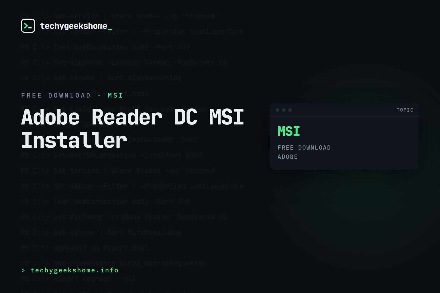 Adobe Reader DC MSI Installer
