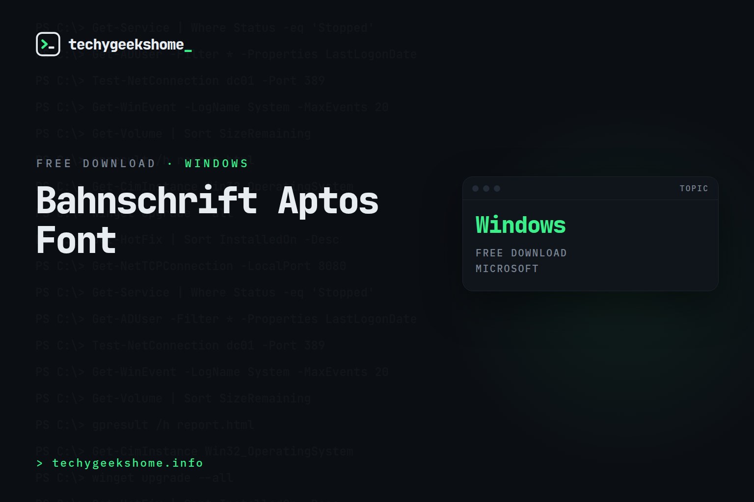 Bahnschrift Aptos Font