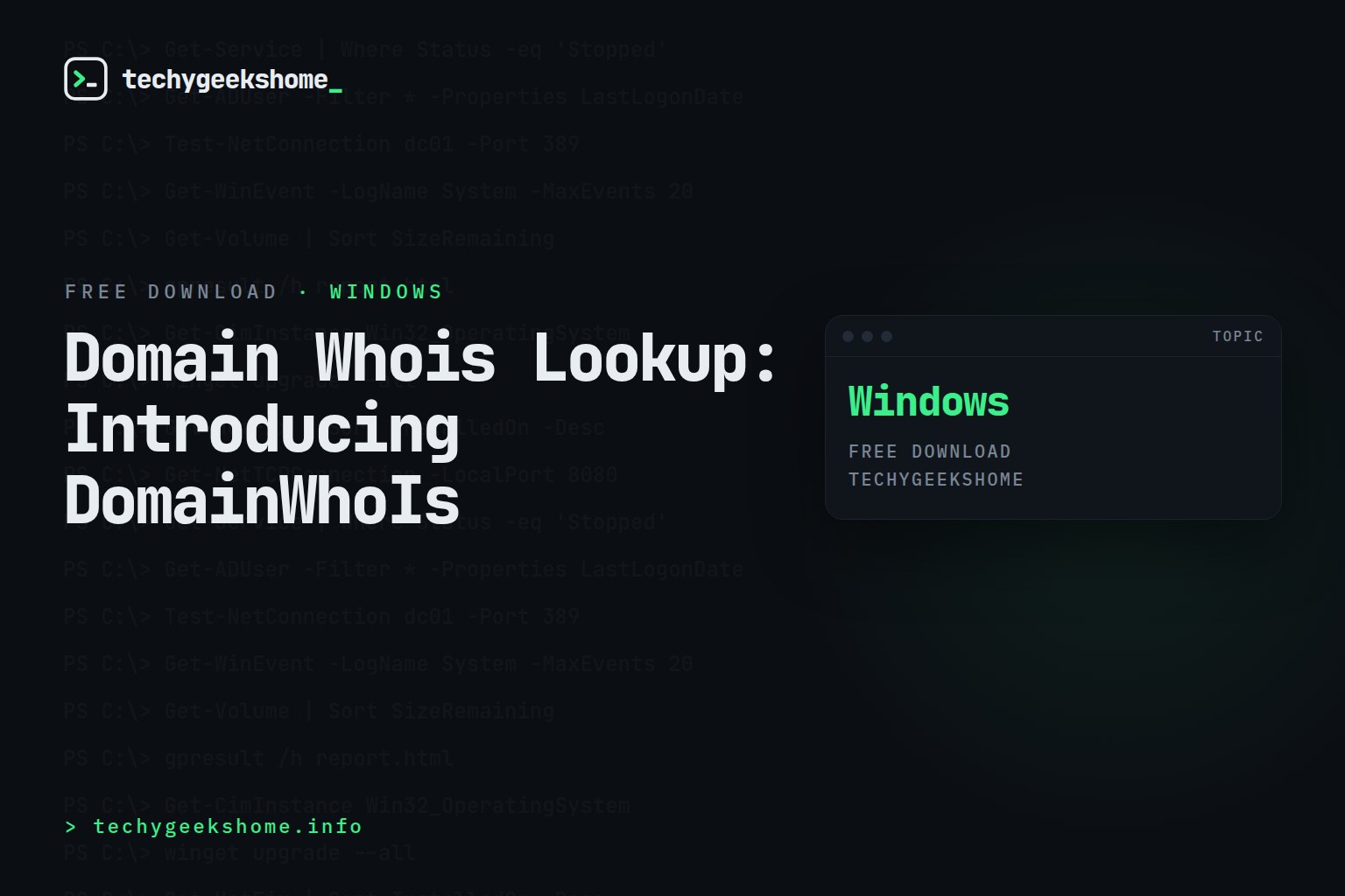 Domain Whois Lookup: Introducing DomainWhoIs