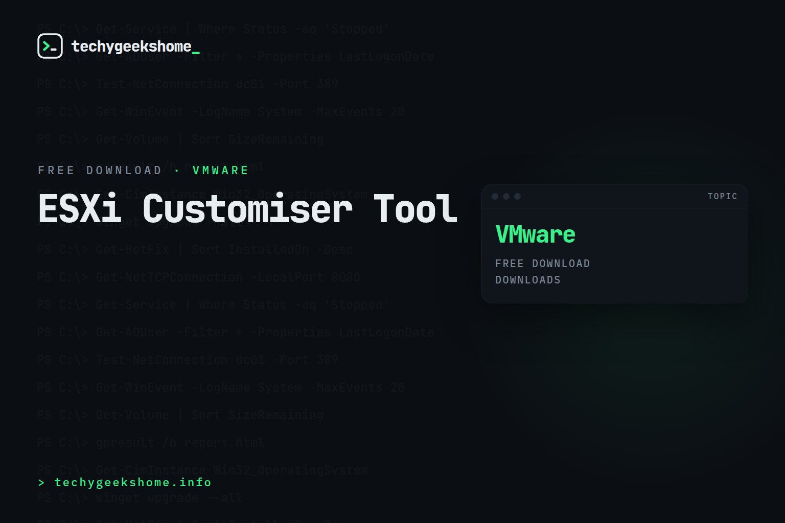 ESXi Customiser Tool