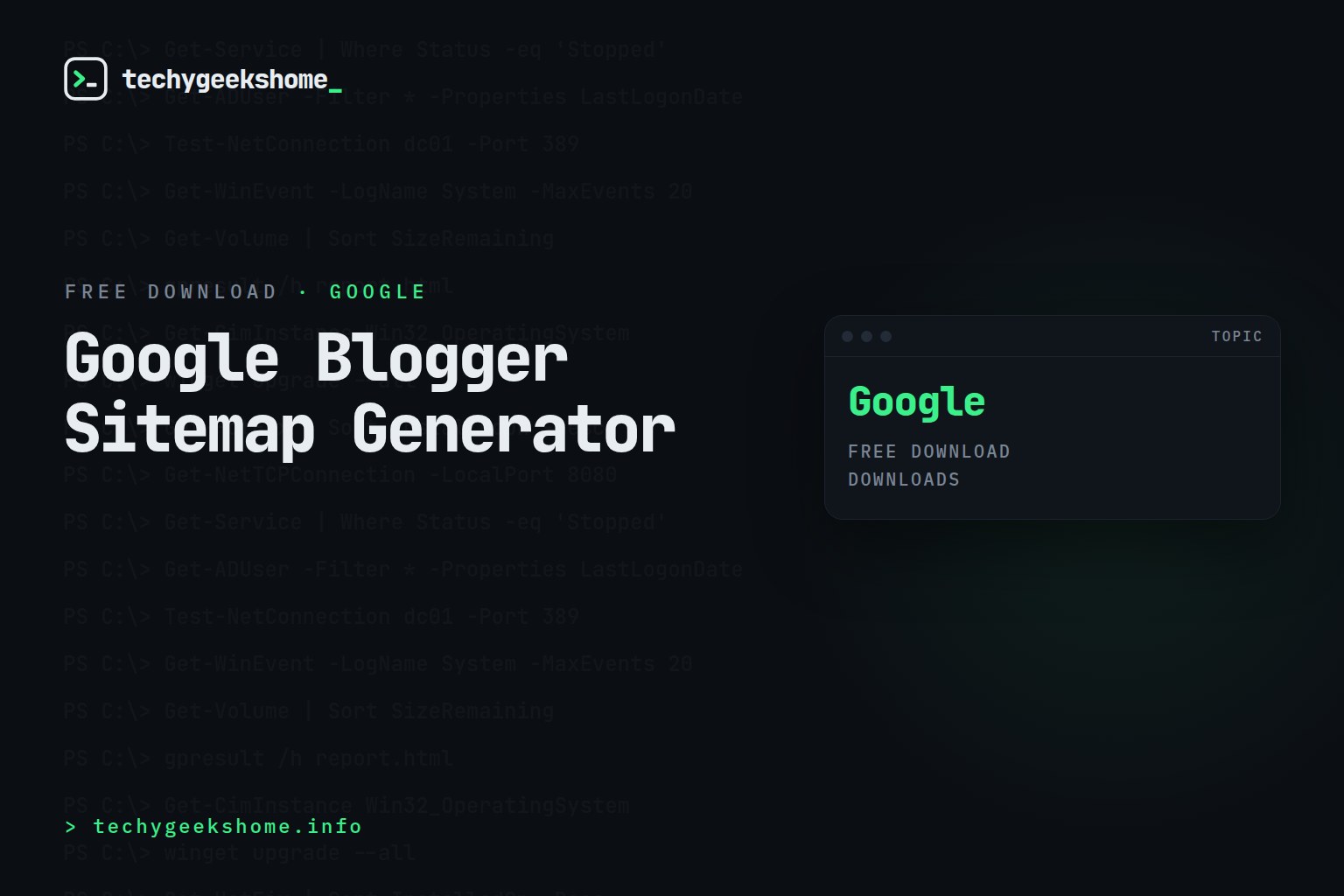 Google Blogger Sitemap Generator
