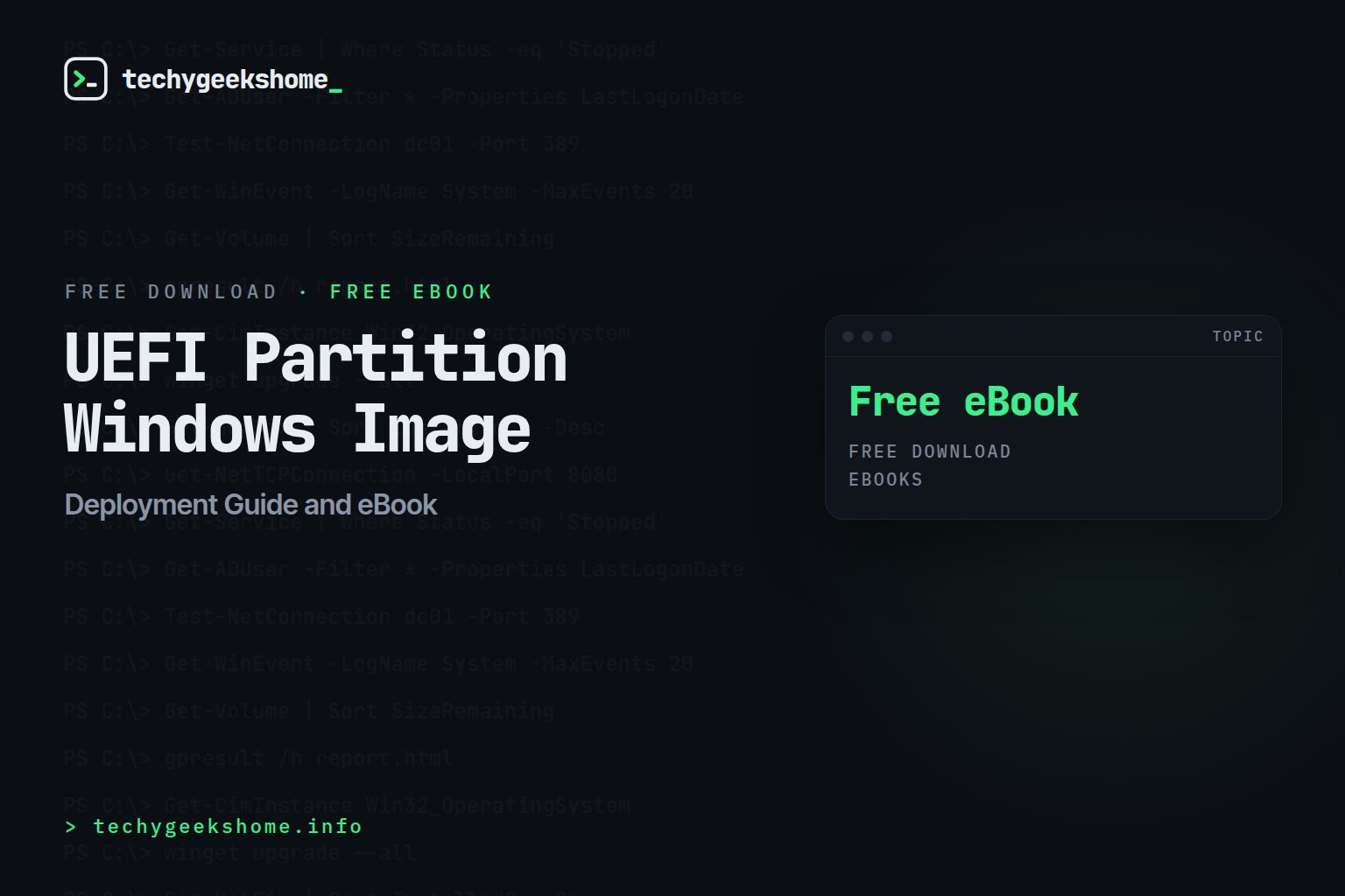 UEFI Partition Windows Image: Deployment Guide and eBook