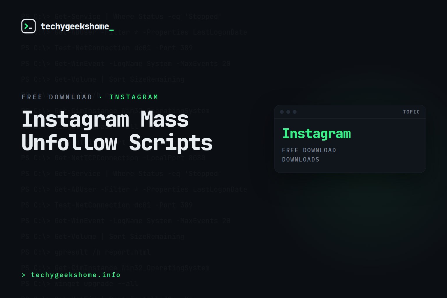 Instagram Mass Unfollow Scripts
