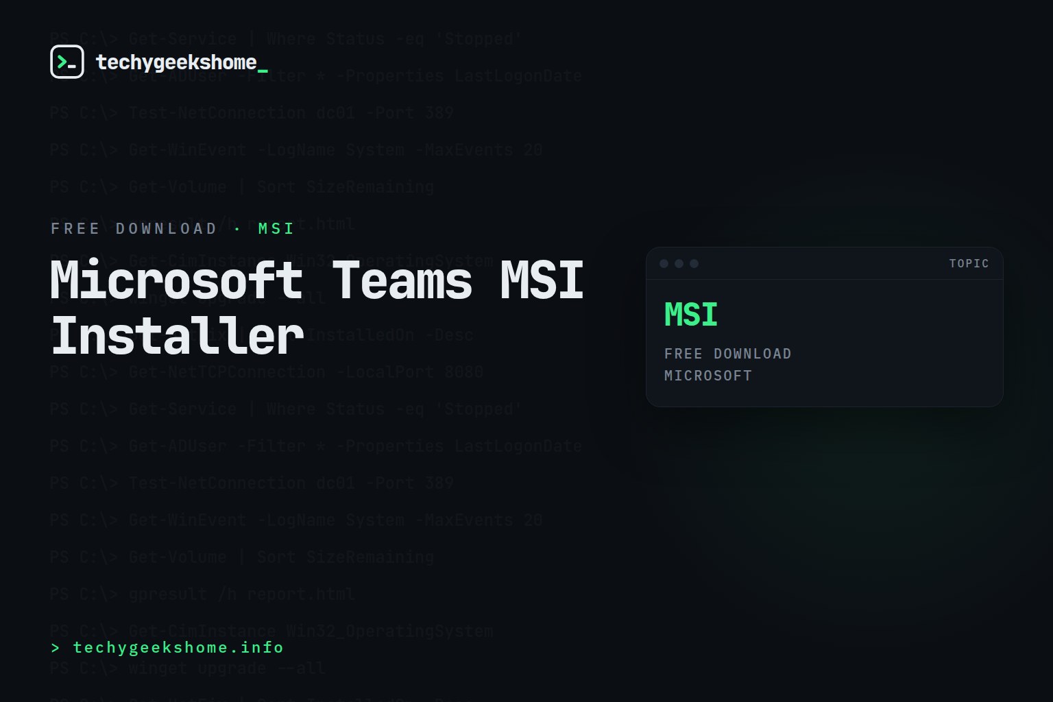 Microsoft Teams MSI Installer
