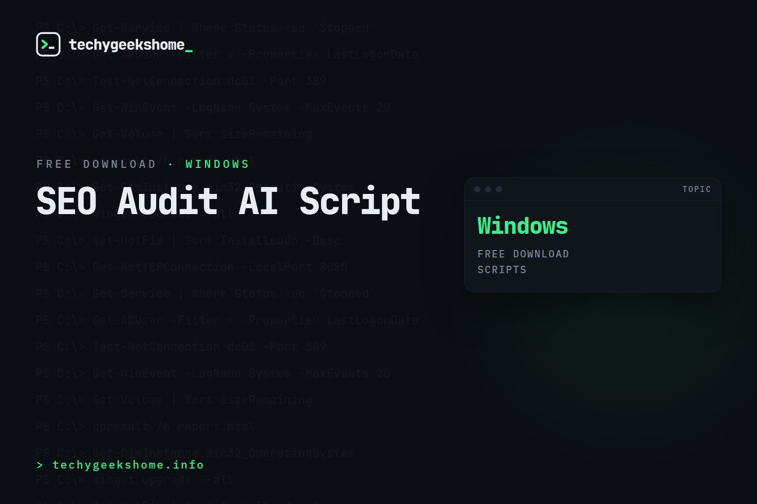 SEO Audit AI Script