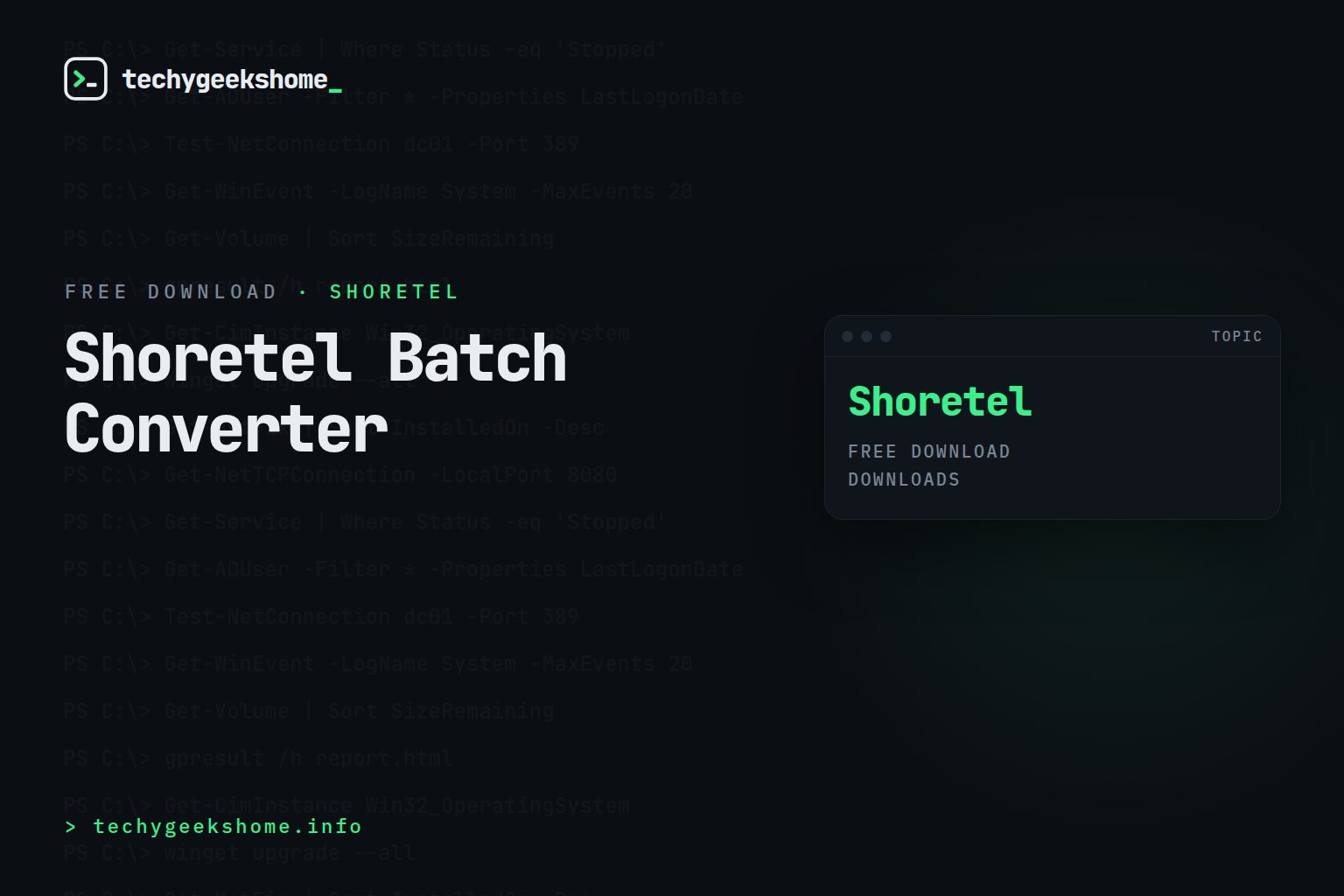 Shoretel Batch Converter