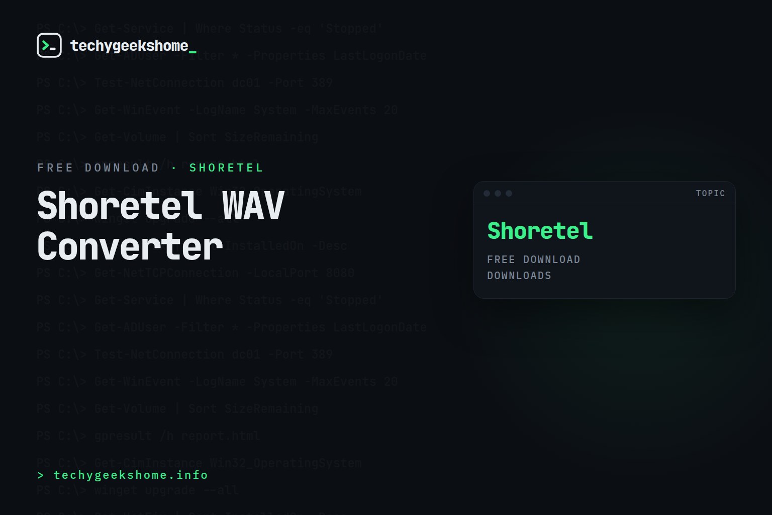 Shoretel WAV Converter