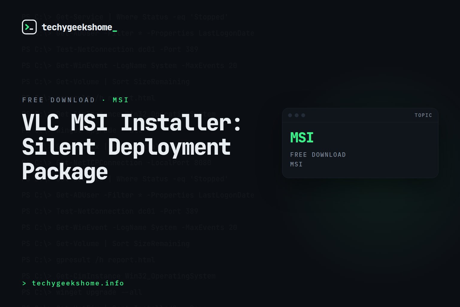VLC MSI Installer: Silent Deployment Package