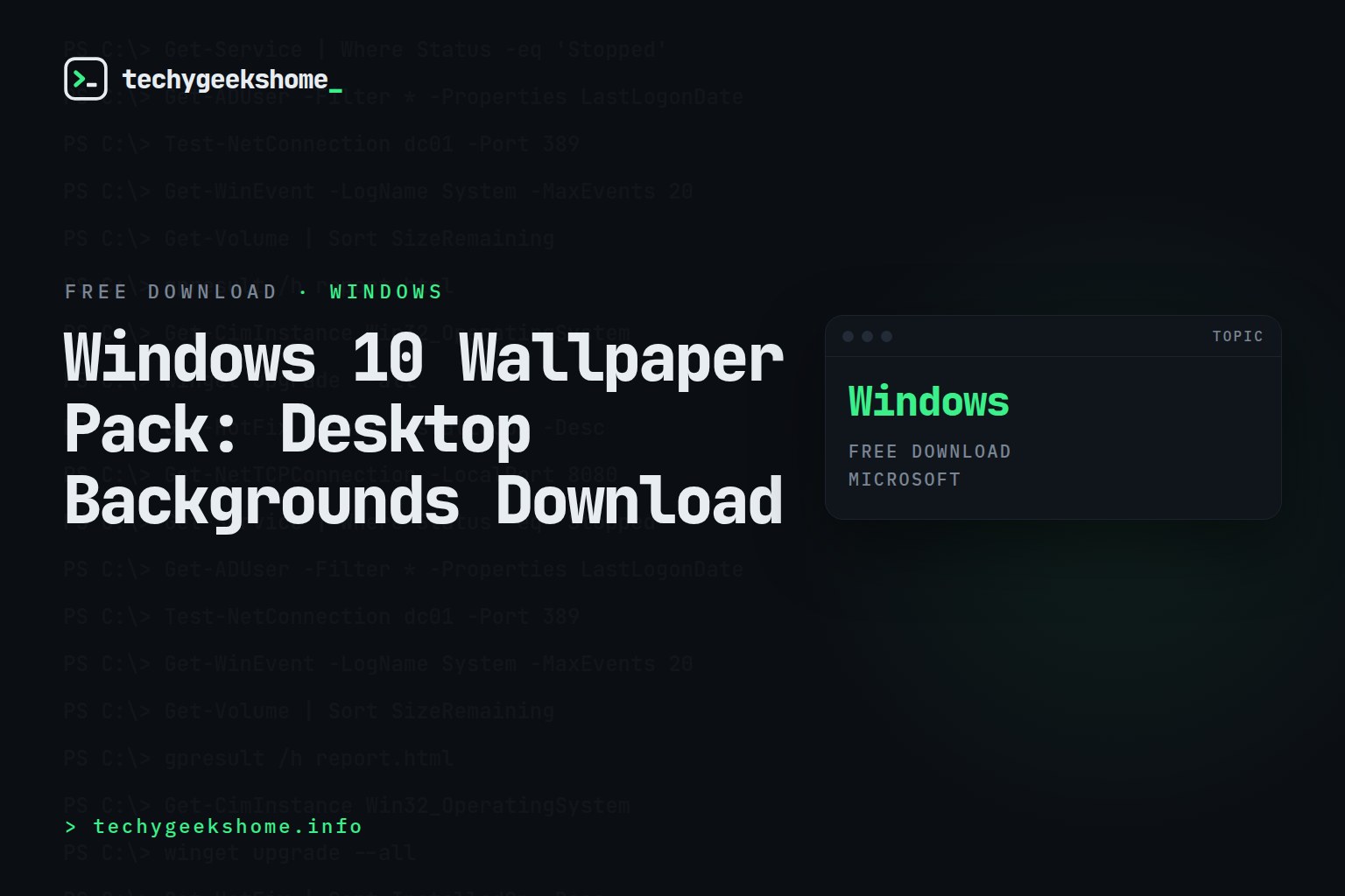 Windows 10 Wallpaper Pack: Desktop Backgrounds Download