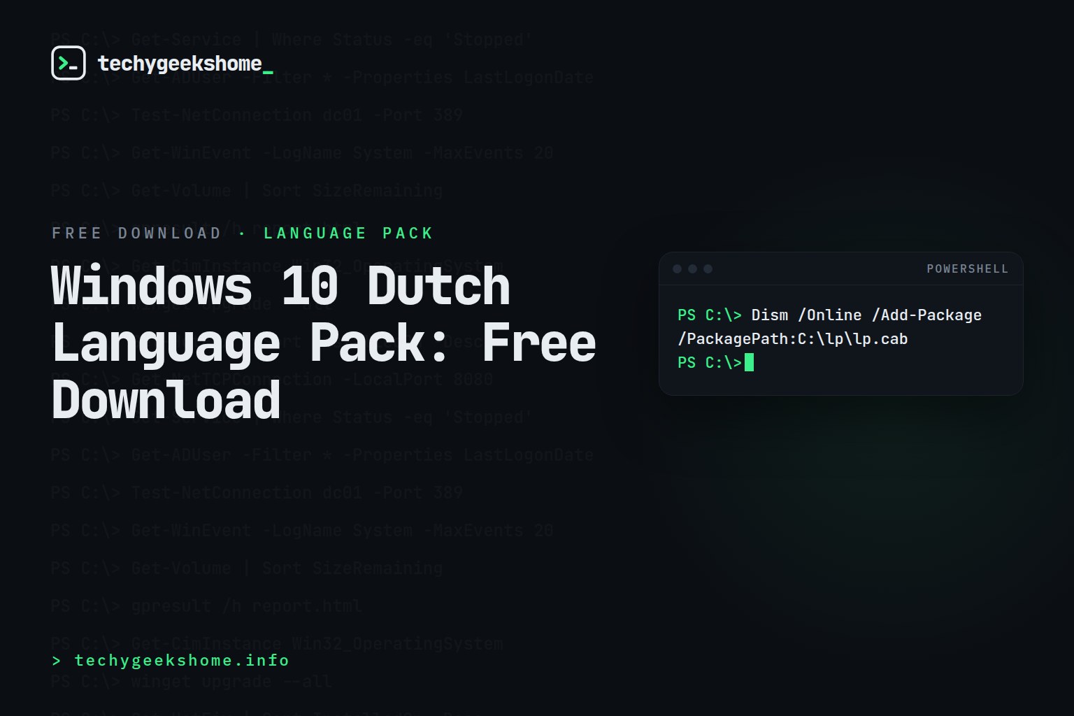 Windows 10 Dutch Language Pack: Free Download