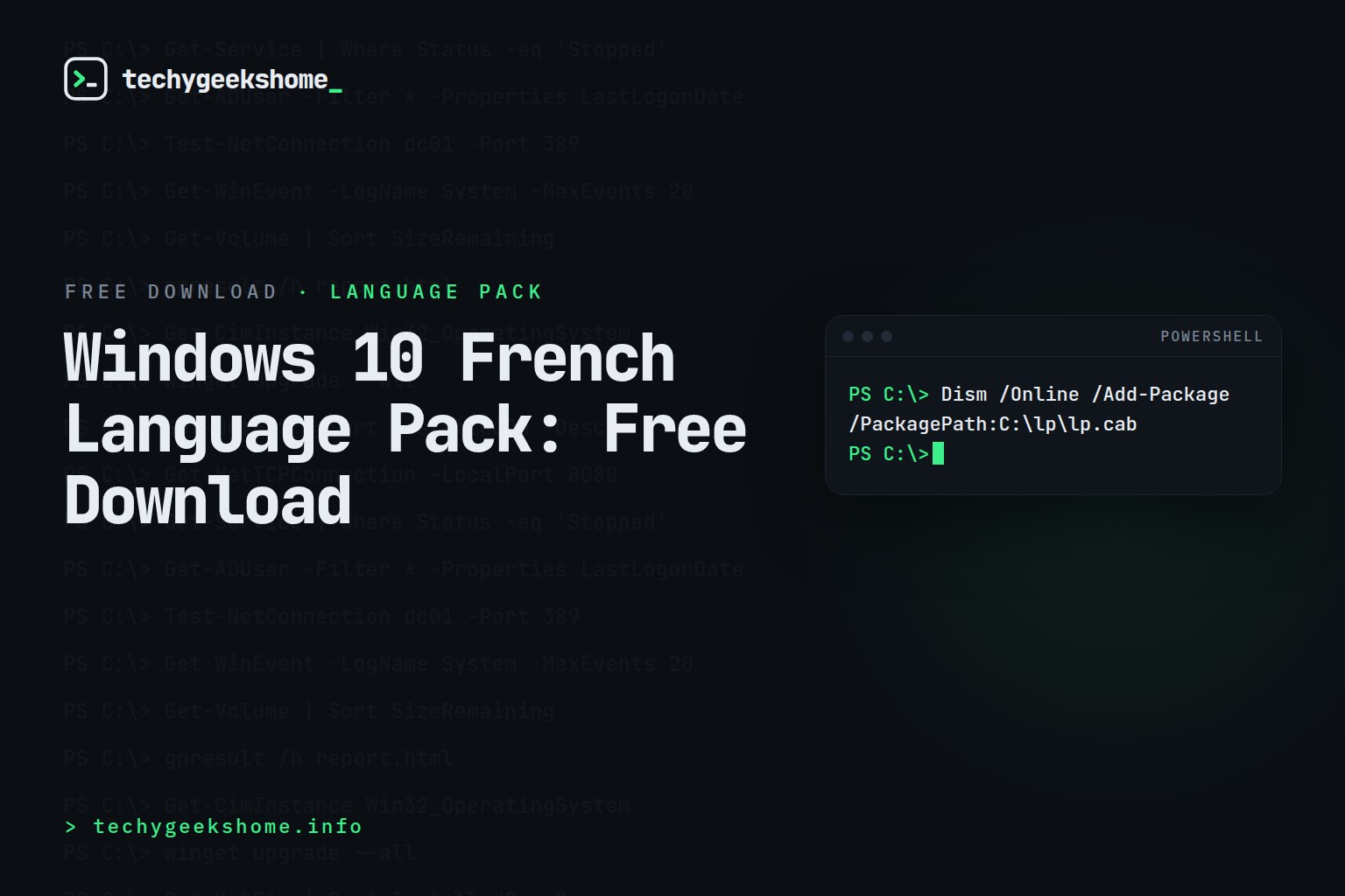 Windows 10 French Language Pack: Free Download