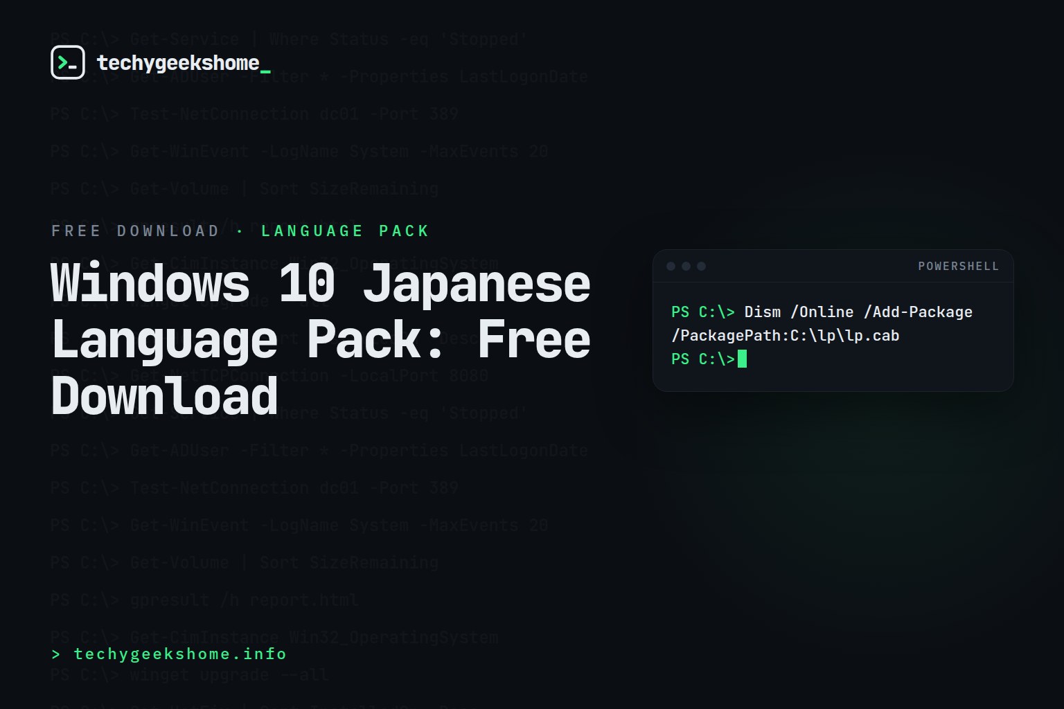 Windows 10 Japanese Language Pack: Free Download