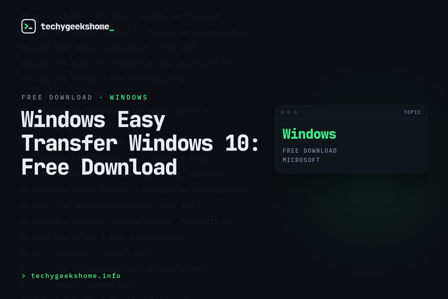 Windows Easy Transfer Windows 10: Free Download