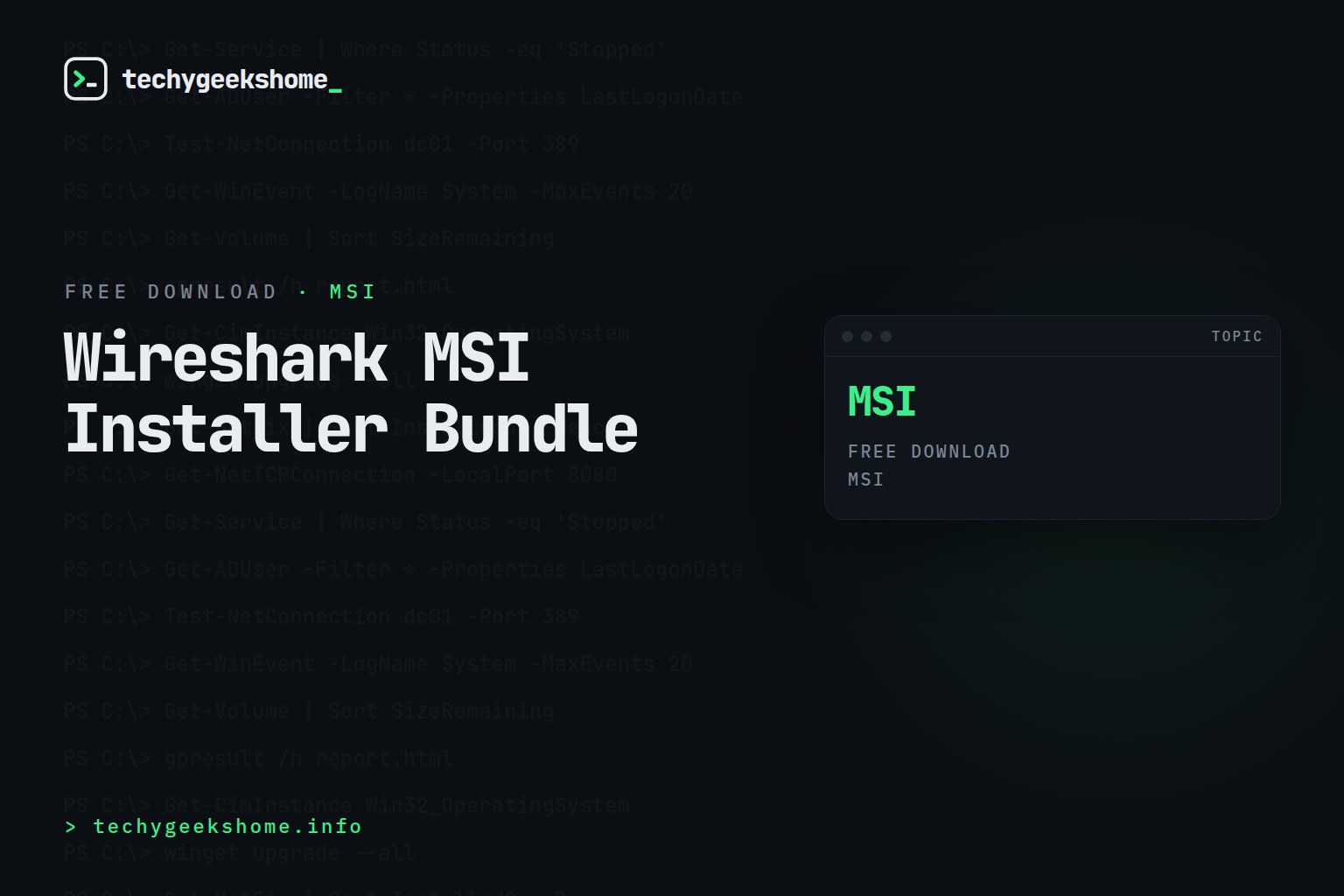 Wireshark MSI Installer Bundle