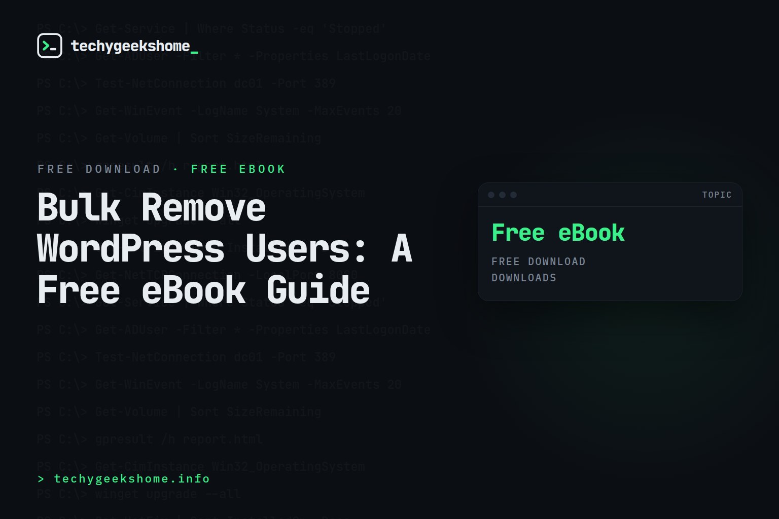 Bulk Remove WordPress Users: A Free eBook Guide