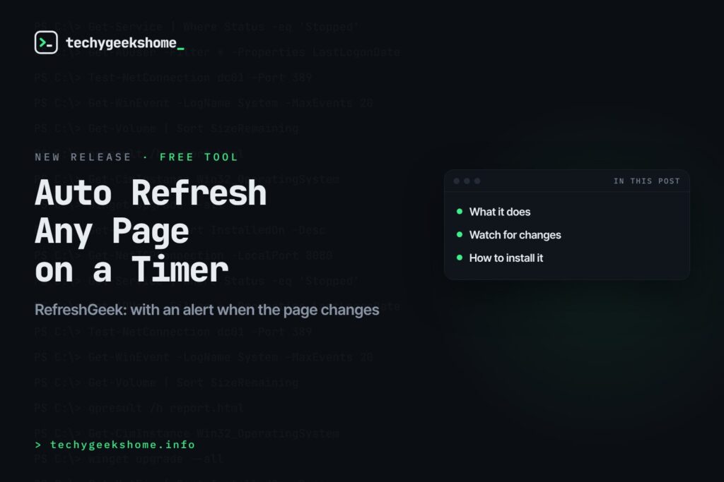 RefreshGeek release