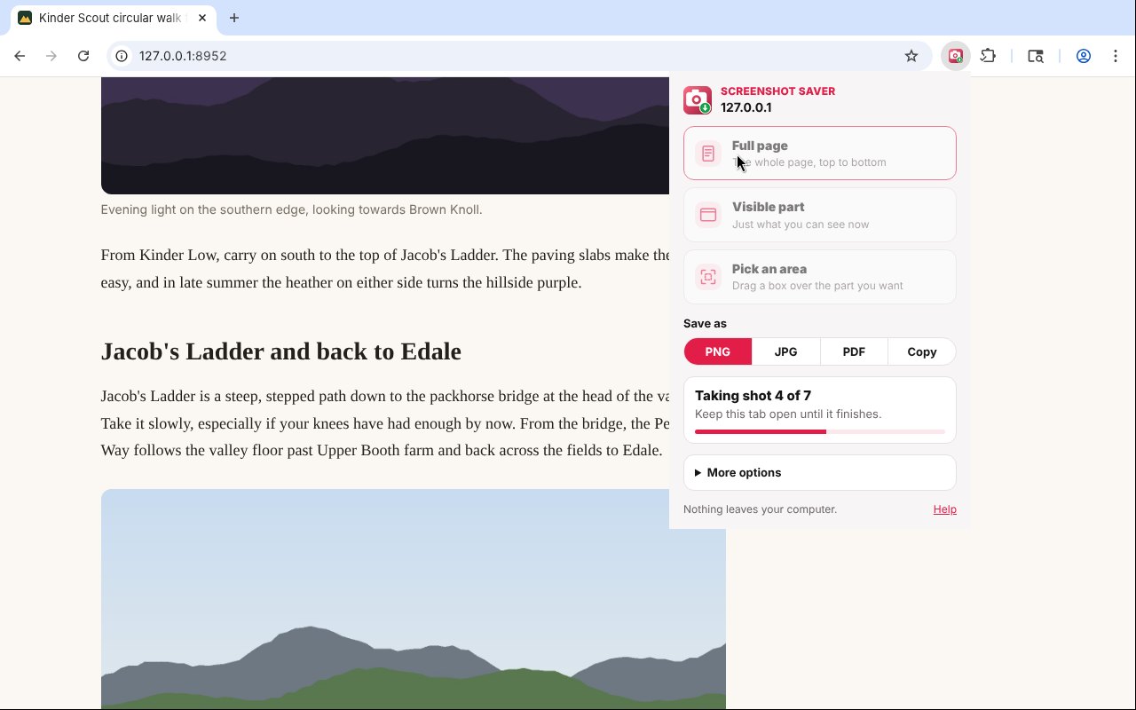 It scrolls down the page by itself