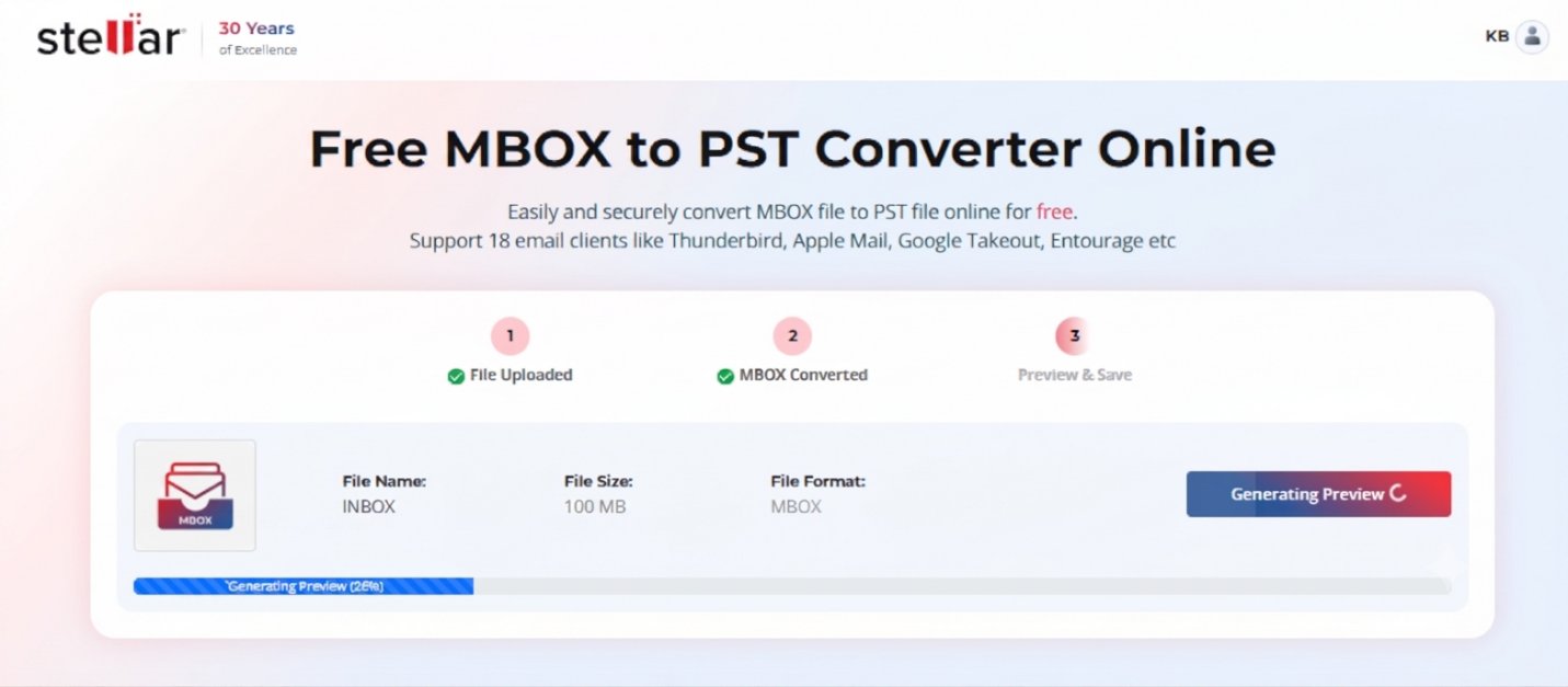 Online converter generating the preview after upload