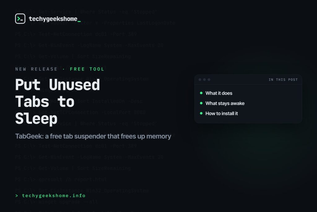 TabGeek release