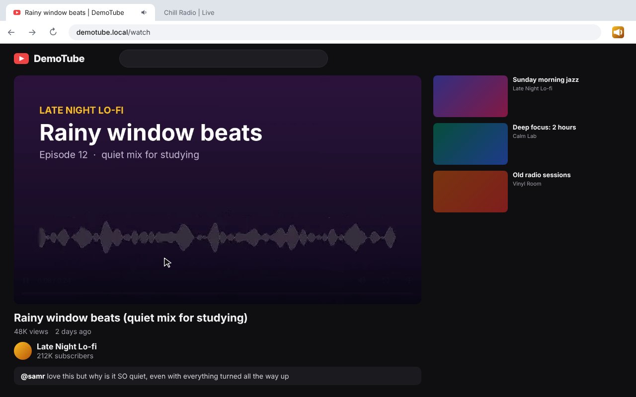 A video that is too quiet, even at full volume