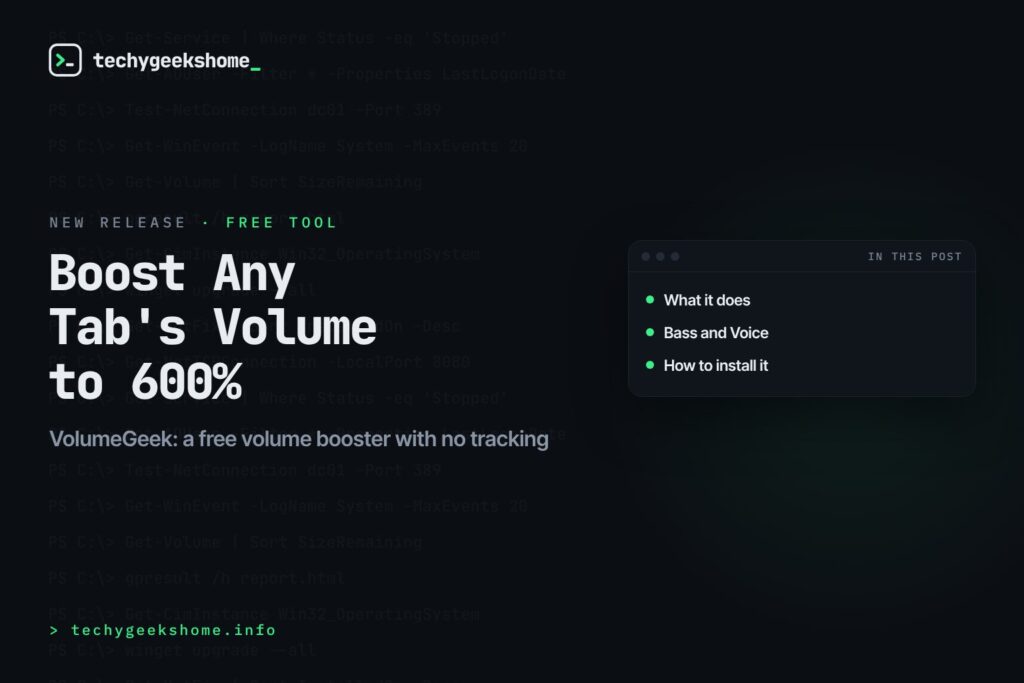 VolumeGeek release