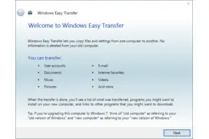 Windows Easy Transfer for Windows 10
